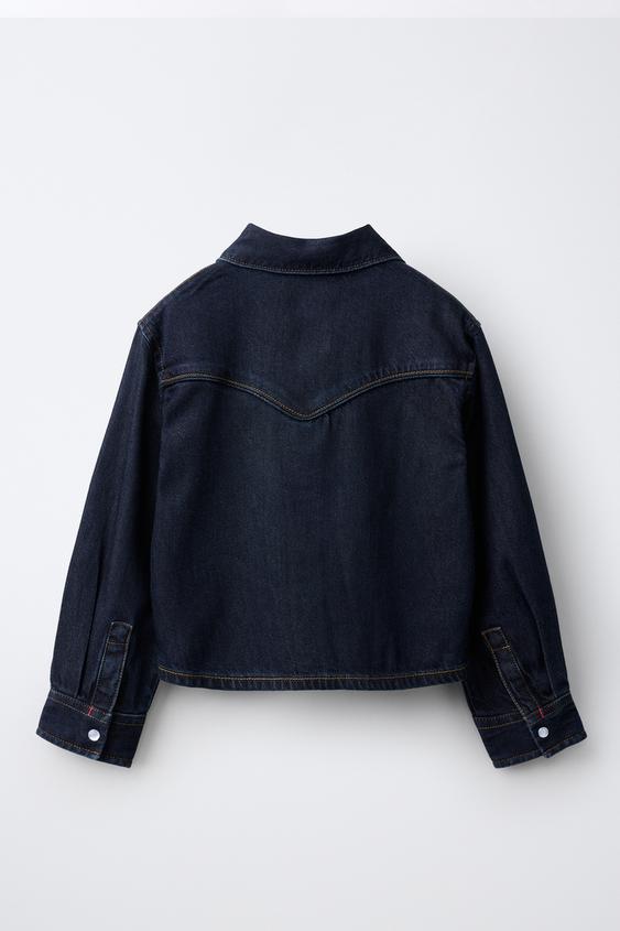 ステッチディテール デニムシャツ - ブルー | ZARA Japan / 日本