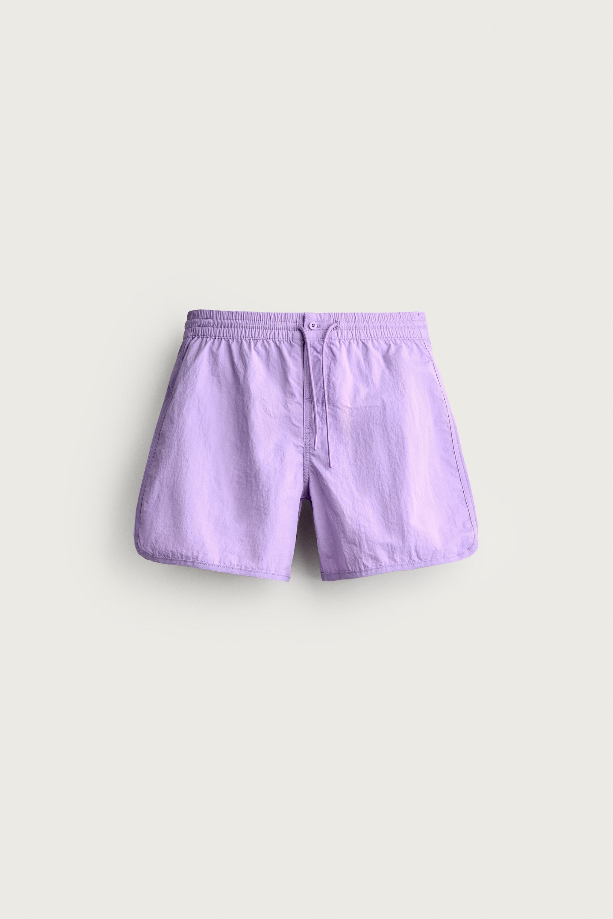 MID-LENGTH SWIMSUIT WITH VENTS — Mauve