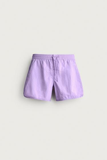 MID-LENGTH SWIMWEAR WITH SIDE VENTS - Mauve by Zara