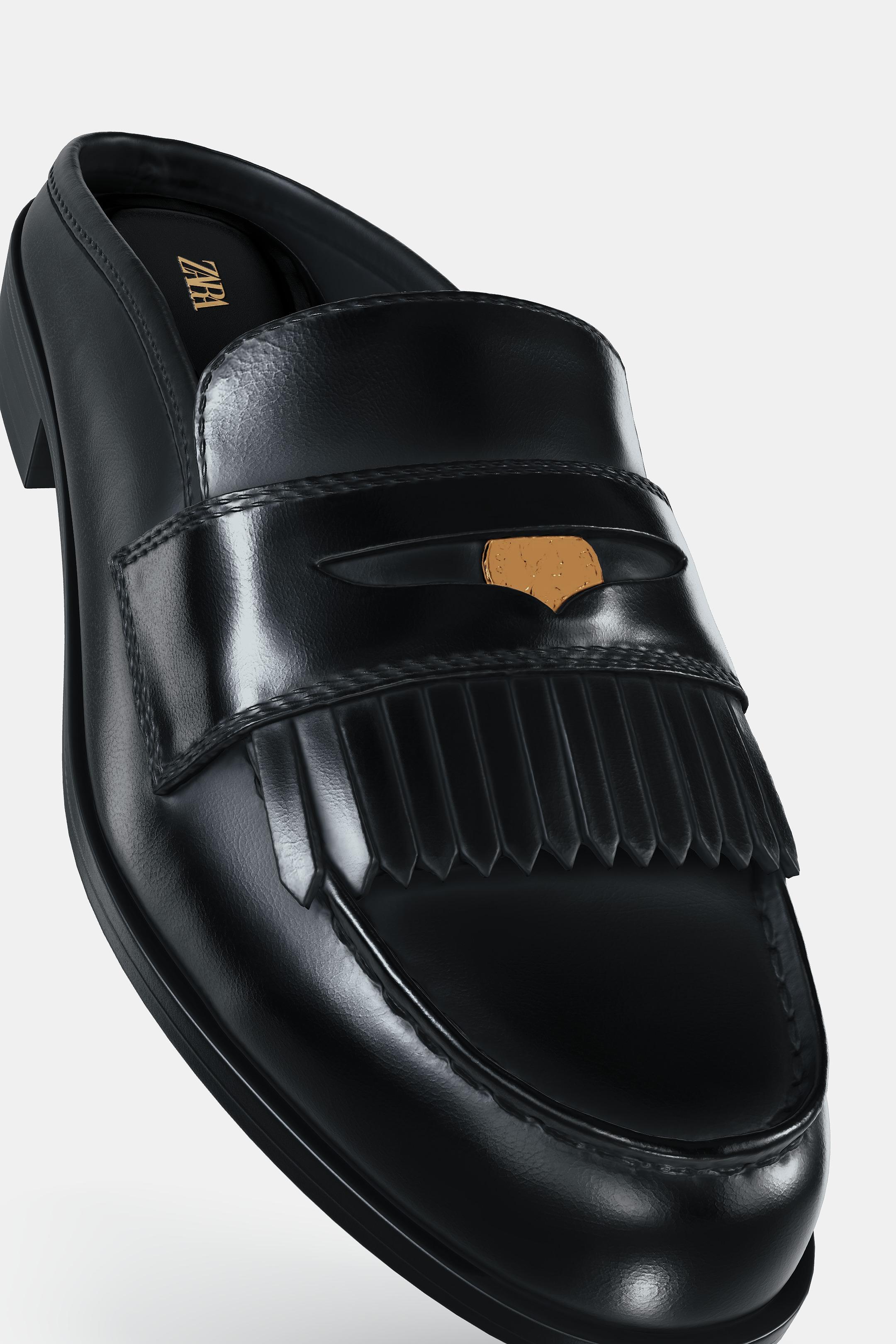 チャンキーソール ミュールローファー - ブラック | ZARA Japan / 日本