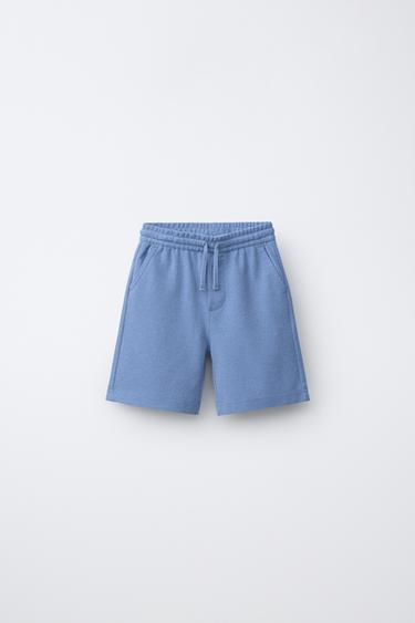 ШОРТЫ-БЕРМУДЫ В СТИЛЕ РУСТИК — СИНИЙ от Zara