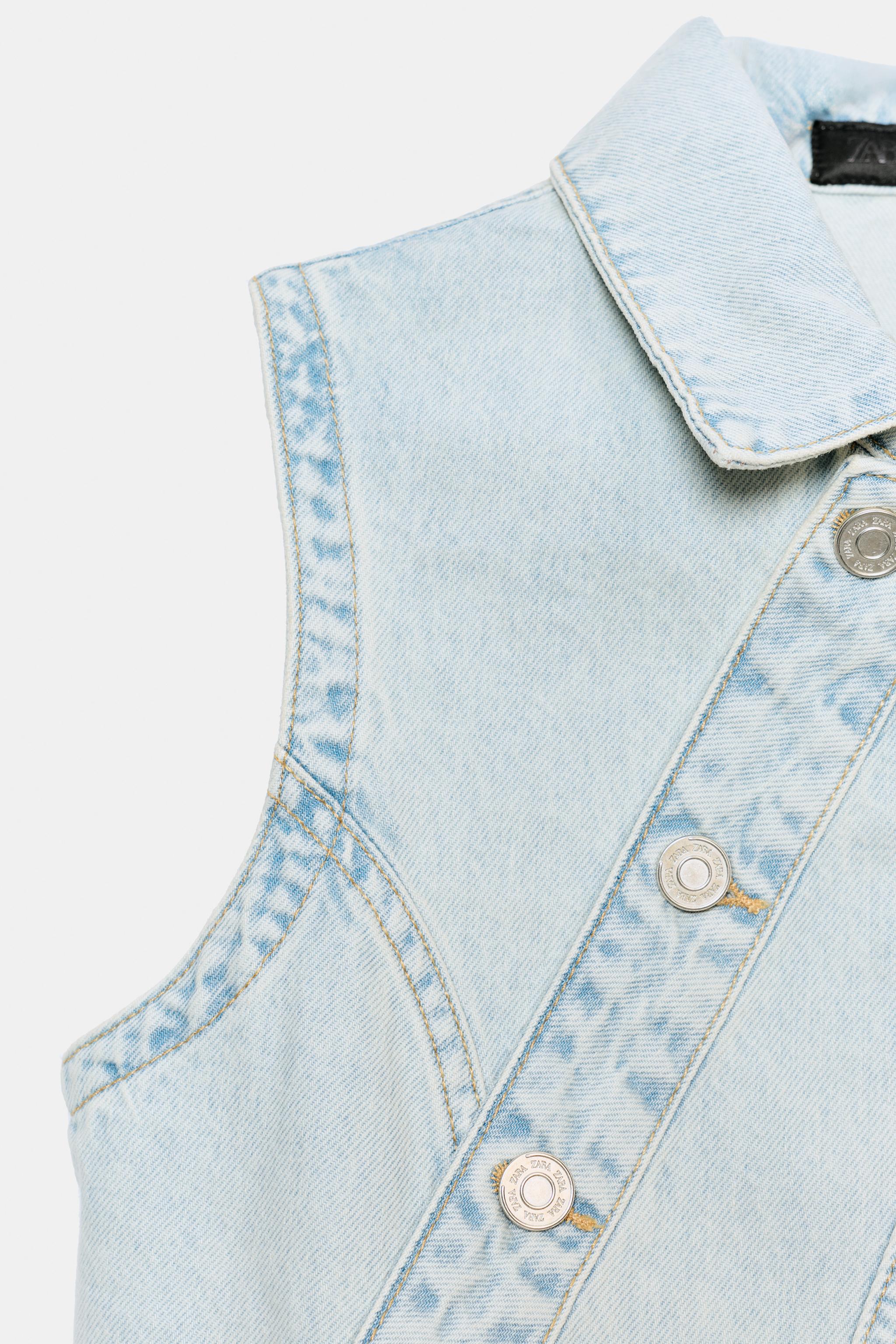 GILET COURT EN DENIM Z1975