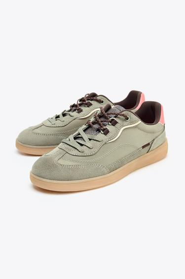 CONTRAST TRAINERS - Khaki Green by Zara - Image 5