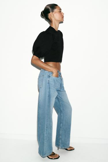 TOP EN MAILLE À MANCHES BOUFFANTES - Noir de Zara - Image 2