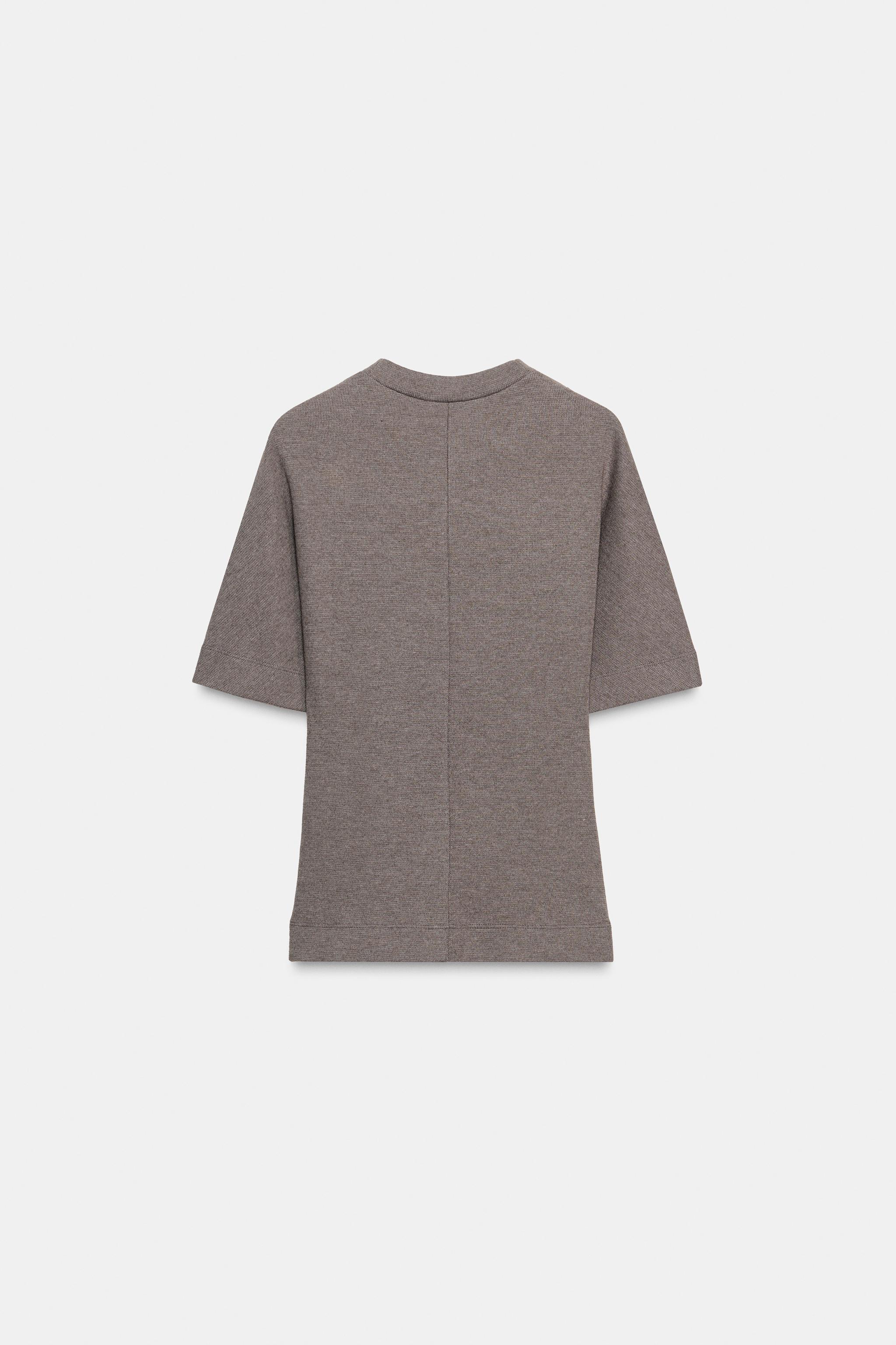 ゆいq FITTED SOFT TOP - charcoal gray | ZARA United States