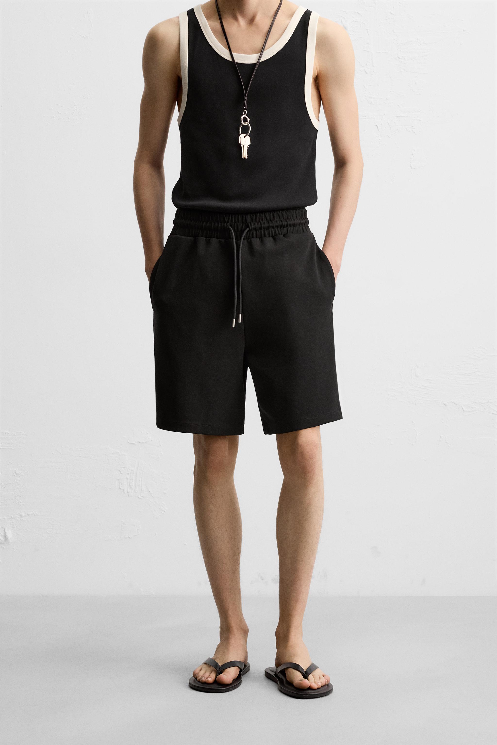 国内発送★ZARA★インターロック バミューダパンツ REGULAR-FIT バミューダパンツ - ミンク | ZARA Japan / 日本