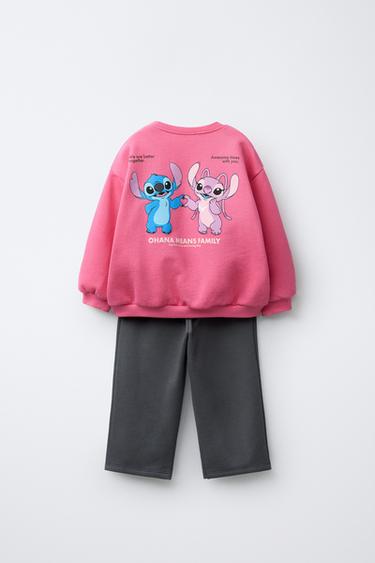 LILO & STITCH © DISNEY SWEATSHIRT AND TROUSERS SET - Pink by Zara - Image 1