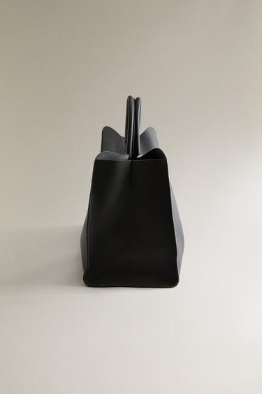 SAC CABAS CUIR - Noir de Zara - Image 2