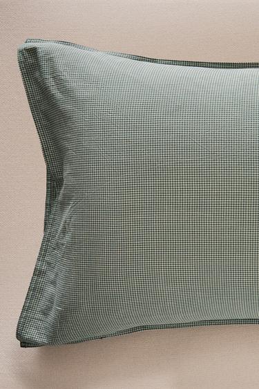 TAIE D’OREILLER ENFANT CARREAUX VICHY - Vert de Zara - Image 5