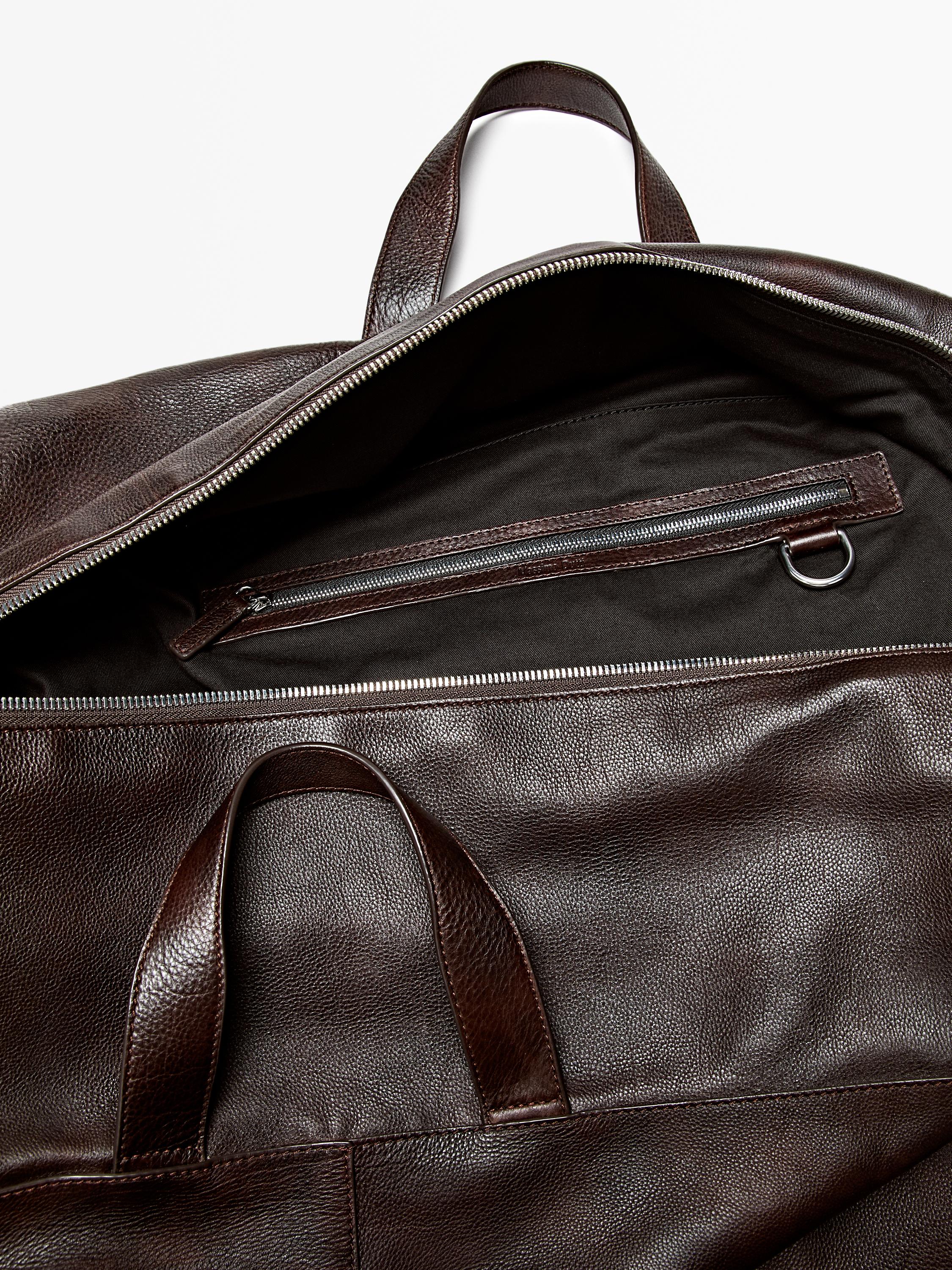 Nappa leather maxi duffle bag