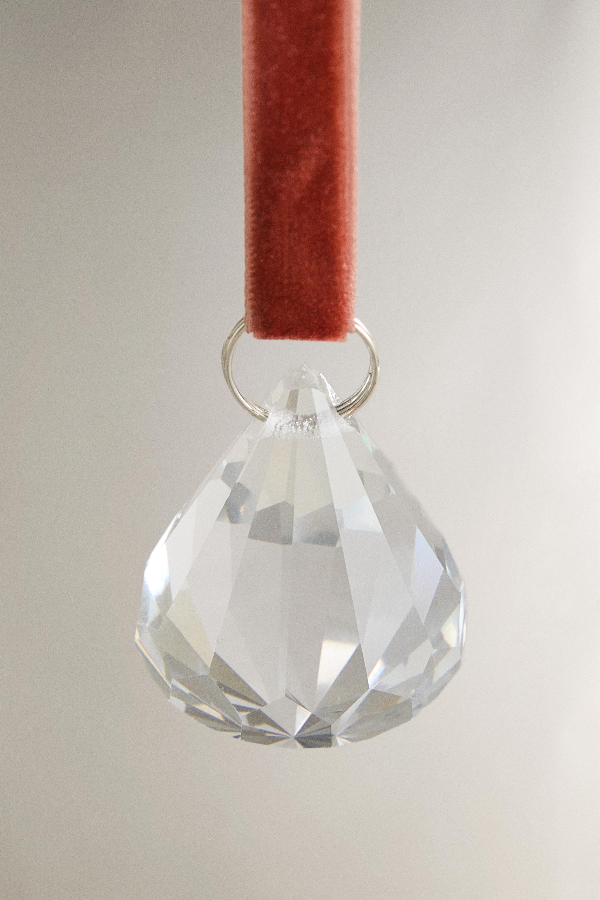 TRANSPARENT DIAMOND CHRISTMAS TREE ORNAMENT