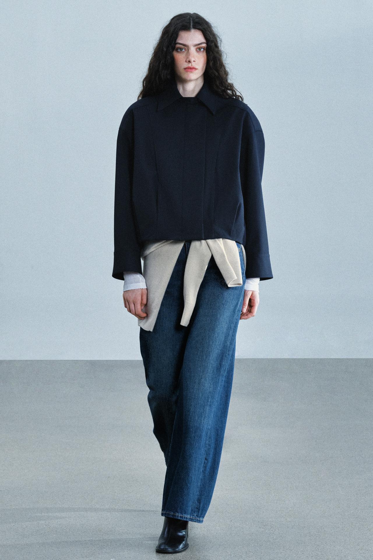 ZW COLLECTION BOMBER JACKET — Dark navy