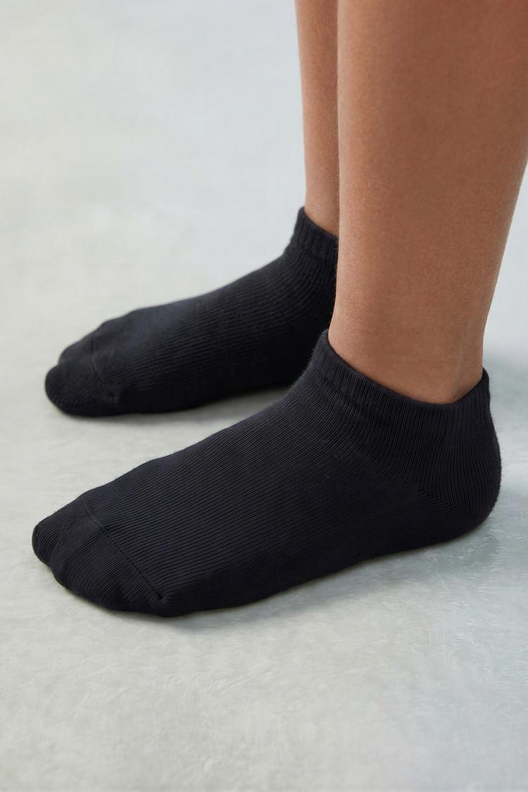 Paquete de 4 calcetines tobilleros lisos 5
