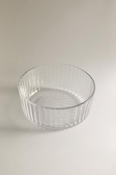 RAISED WAVE DESIGN GLASS BOWL - 990 by Zara - Image 1