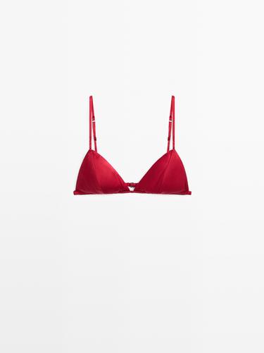 Zara Silk triangle top - Red