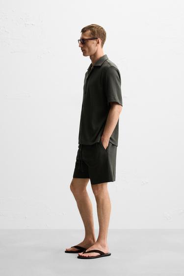 BERMUDA STRUCTURÉ JACQUARD - Gris anthracite de Zara - Image 3