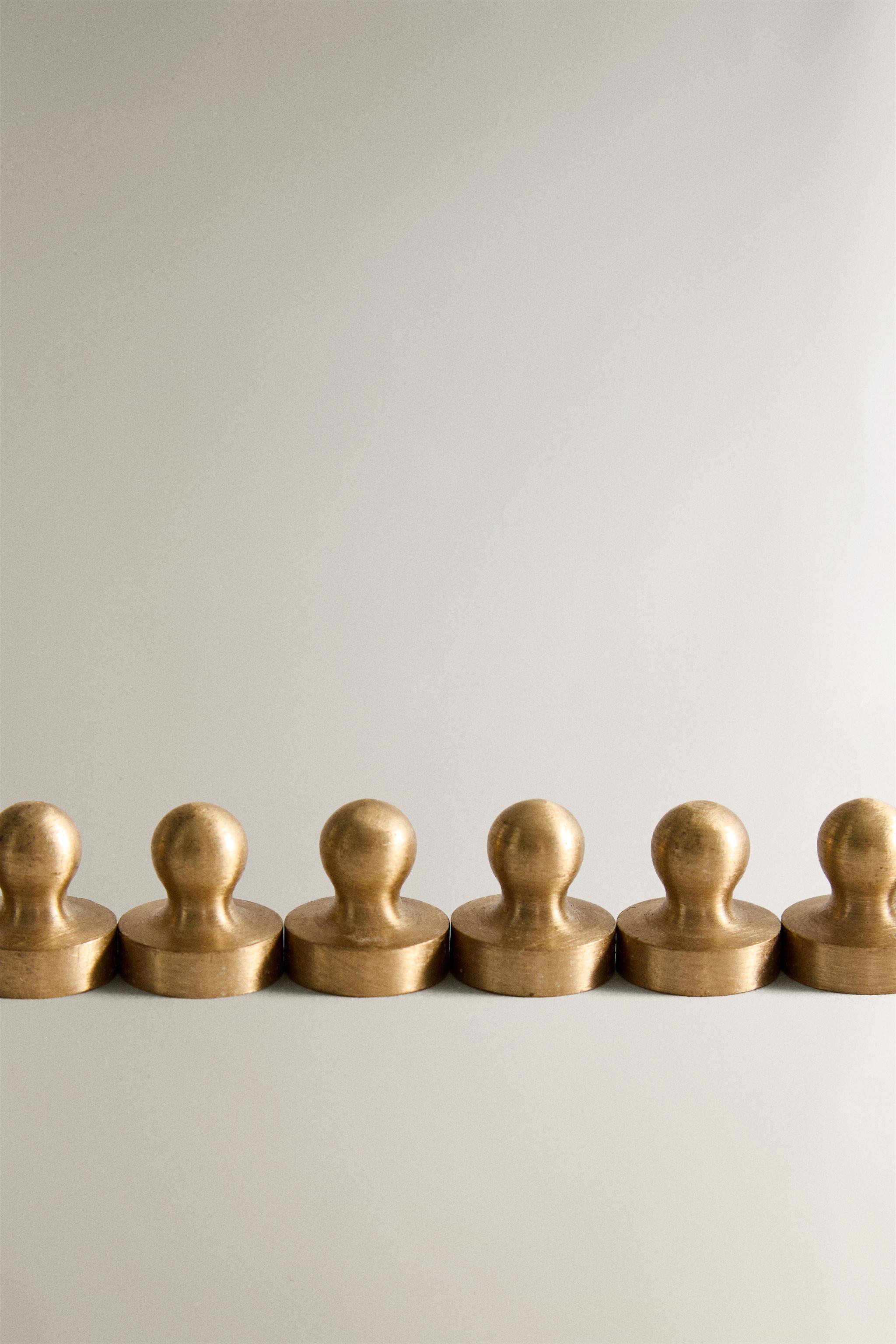 BRASS MAGNETS (SET OF 12)