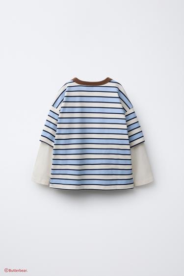 BUTTERBEAR © STRIPED T-SHIRT - striped by Zara - Image 1