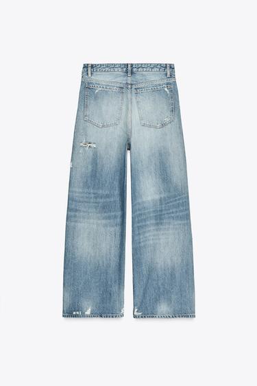 JEAN TRF BAGGY DÉCHIRÉ TAILLE MI-HAUTE - Bleu clair de Zara - Image 6