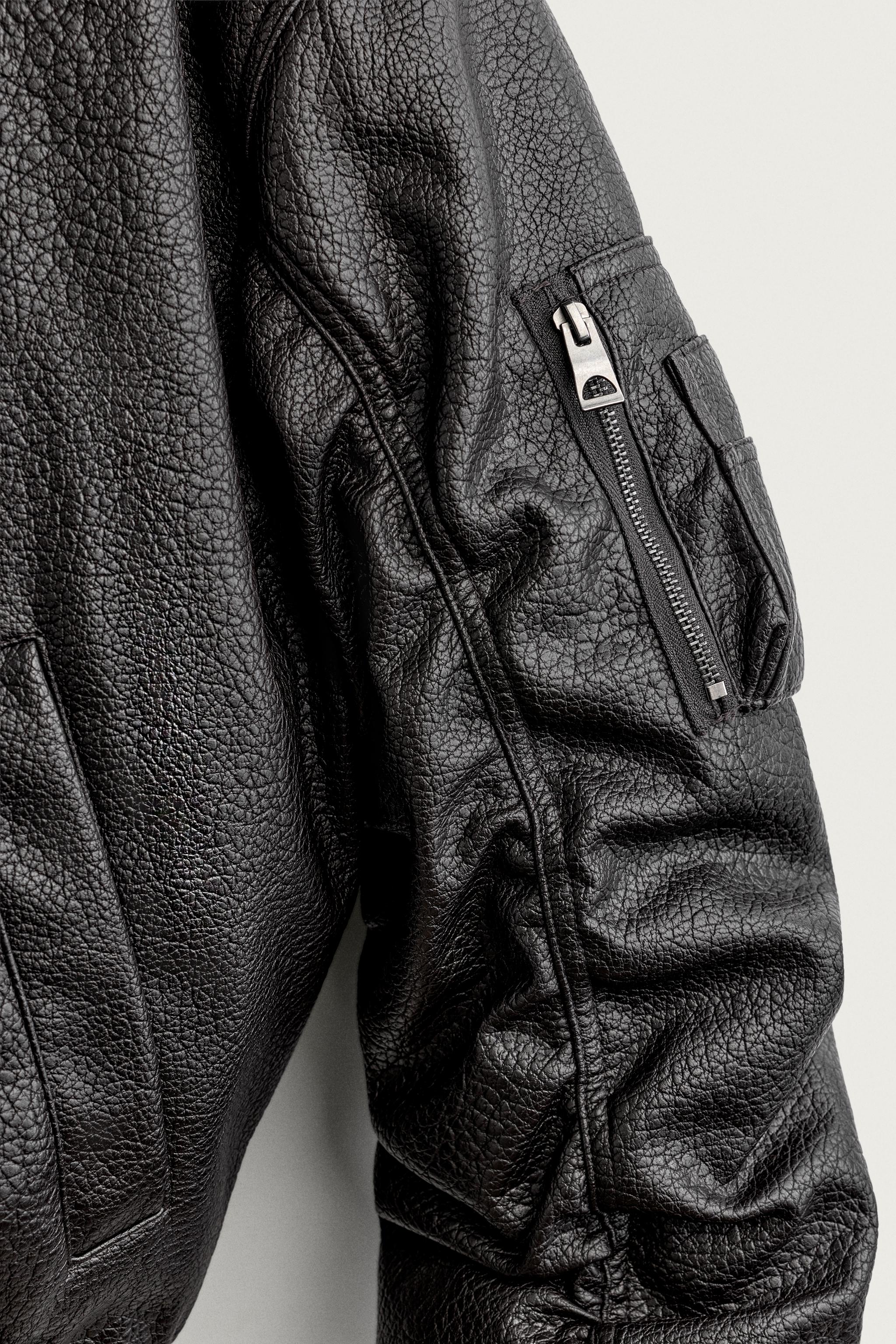 BLOUSON BOMBER MATIÈRE SYNTHÉTIQUE CAPUCHE COMBINÉE
