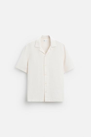 CHEMISE À TEXTURE - Écru de Zara - Image 5