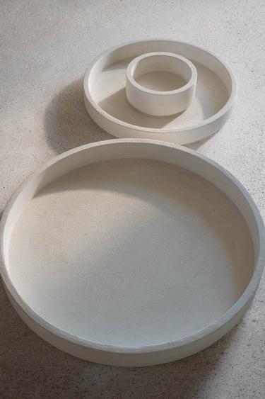 라임스톤 데코 트레이 - Zara 화이트