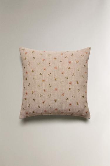 HOUSSE DE COUSSIN FLEURS - Beige clair de Zara - Image 3