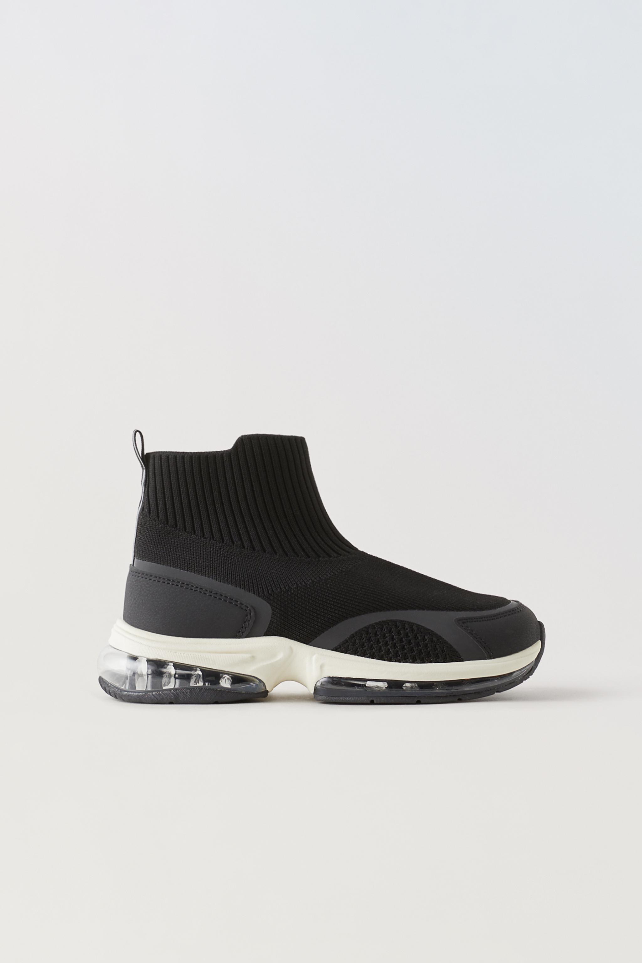 Zara black store high top sneakers