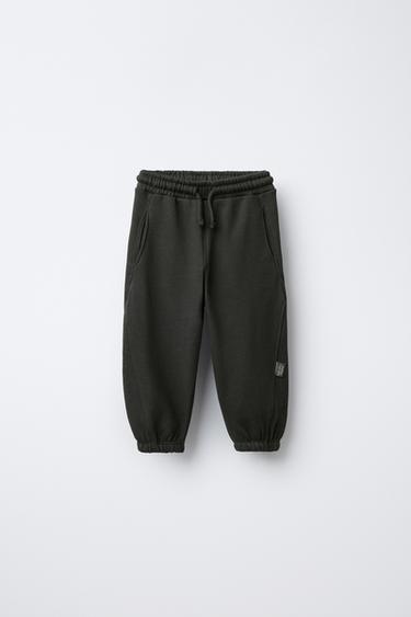 بنطلون رياضي بملصق - رمادي أنثراسايت by Zara