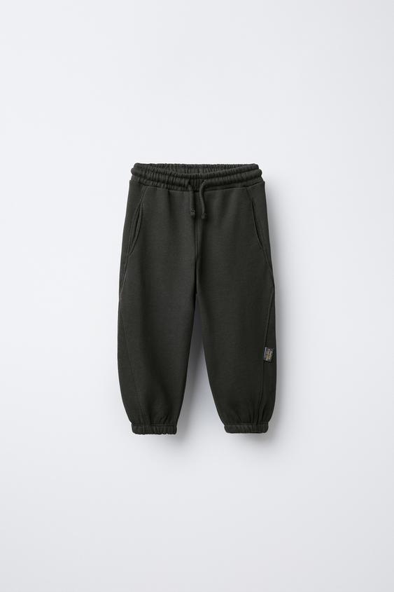 PANTALÓN JOGGER ETIQUETA - Gris antracita de Zara - Imagen 0