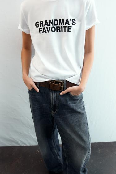 T-SHIRT À INSCRIPTION SUR LE DEVANT - Blanc de Zara - Image 2