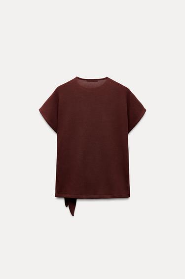 TOP SOFT NUDO - Coñac de Zara