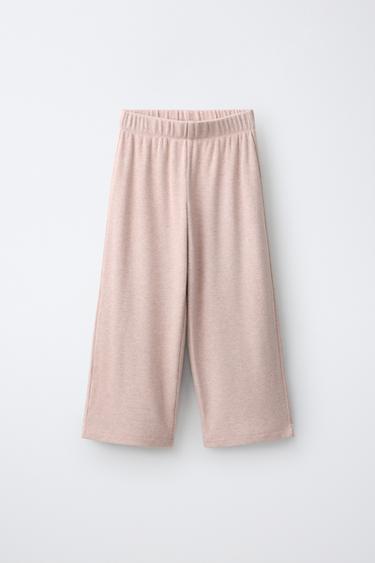 SOFT TOUCH WIDE-LEG TROUSERS - Pink by Zara