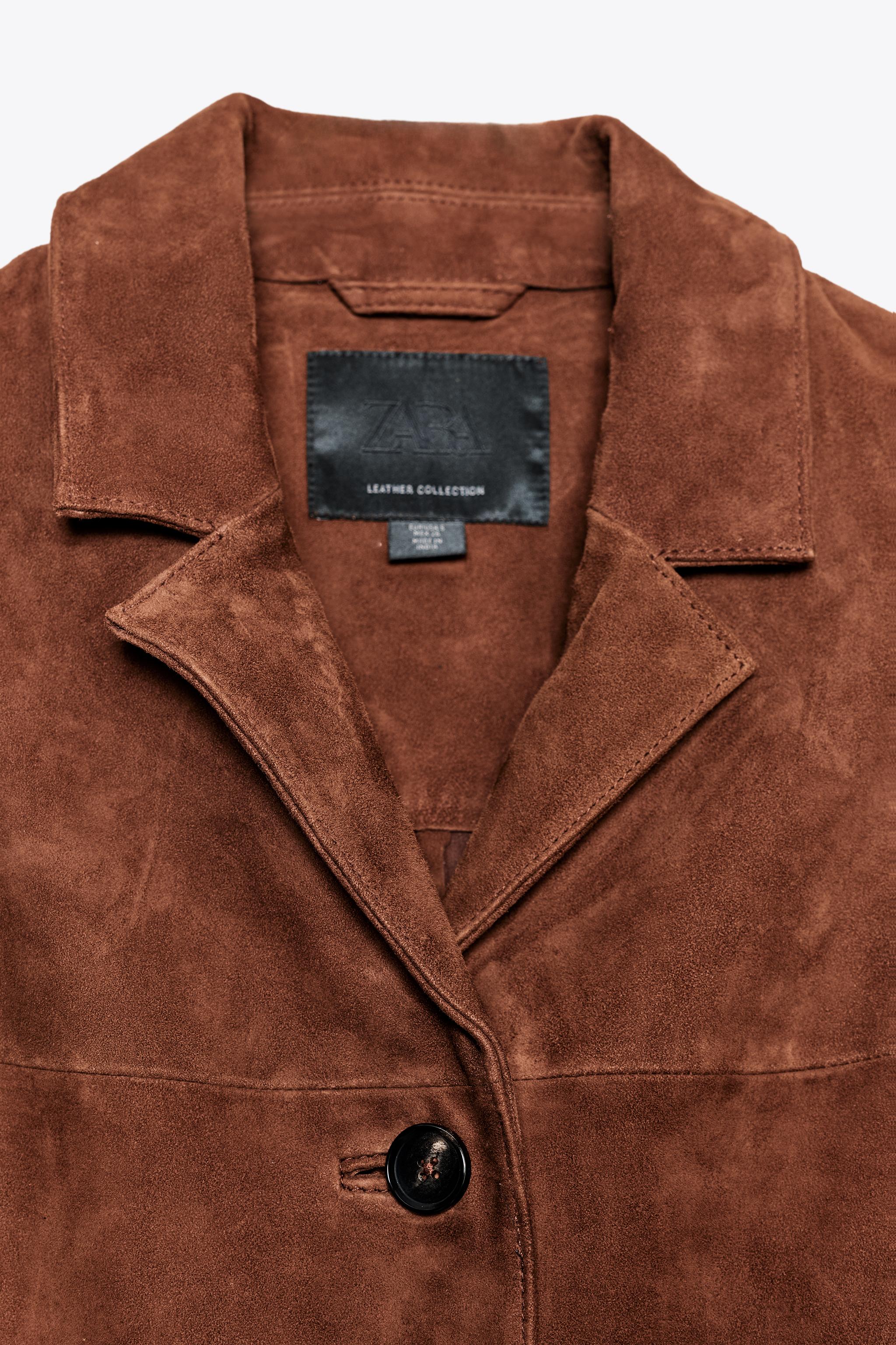 BLAZER OVERSIZE CUIR DAIM ZW COLLECTION LIMITED EDITION