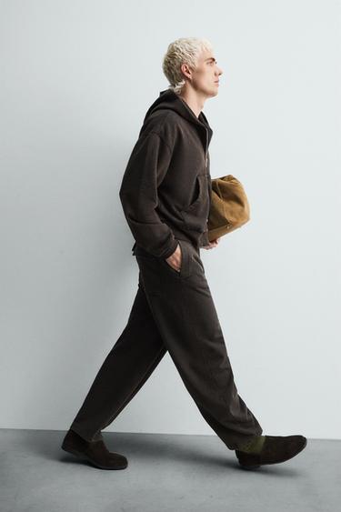 BALLOON FIT JOGGING TROUSERS - Brown by Zara - Image 4