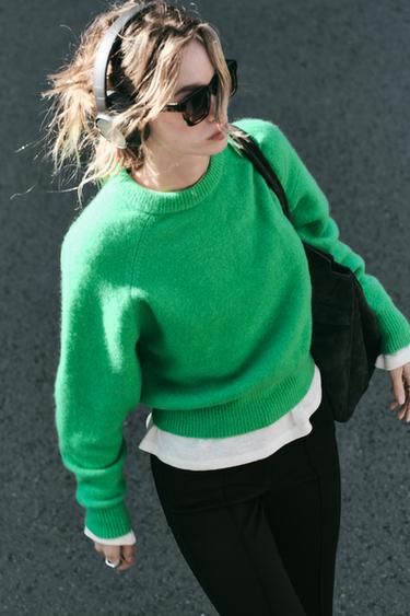 SOFT KNIT SWEATER - Green by Zara