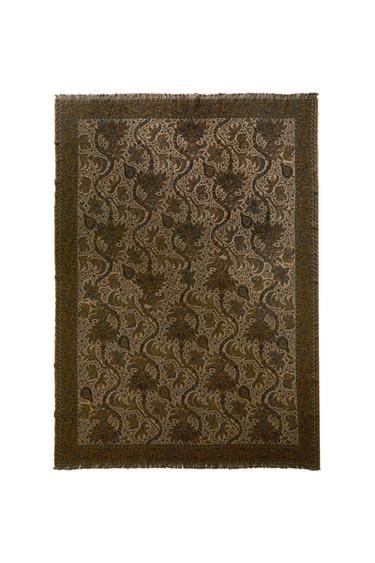 PAISLEY THROW - Khaki by Zara