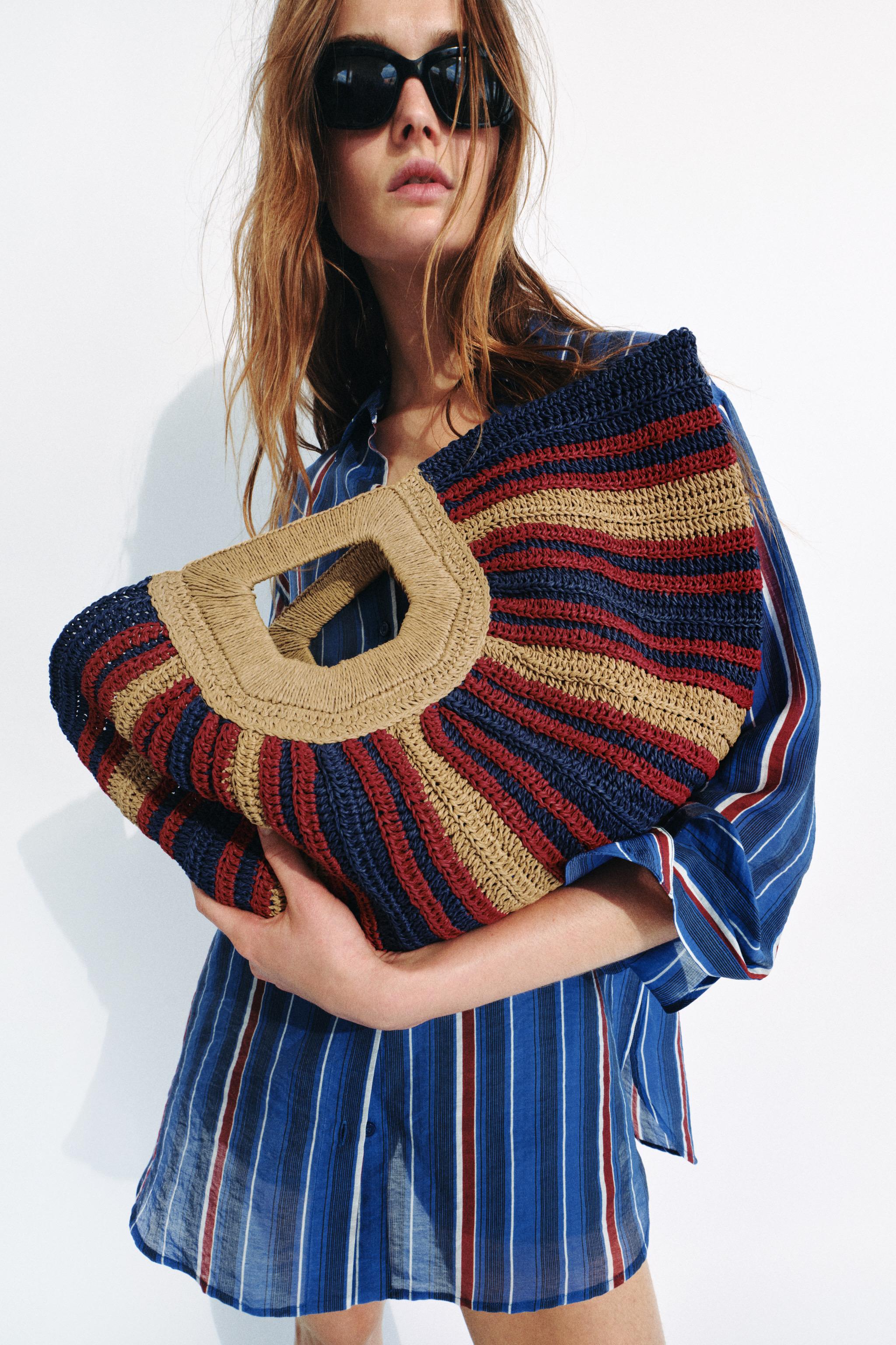Женские сумки Zara WOVEN EFFECT PRINT