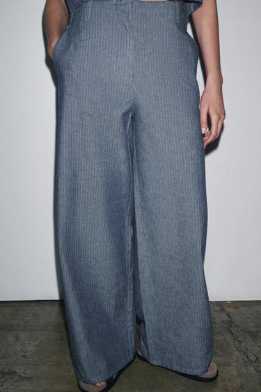 ZW COLLECTION RELAXED TROUSERS - Blue by Zara - Image 2