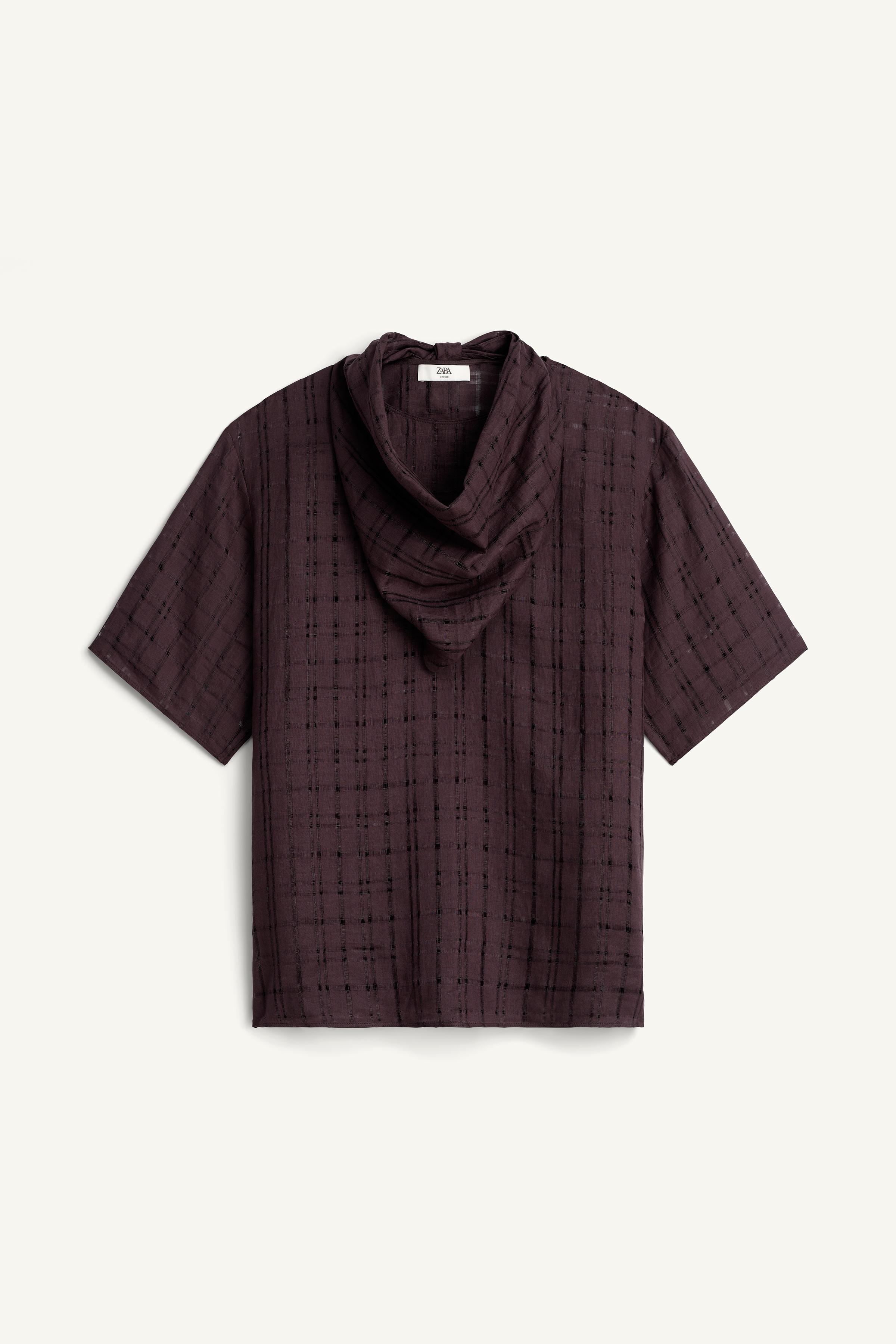 CHEMISE FOULARD STRUCTURÉE 100 % LIN