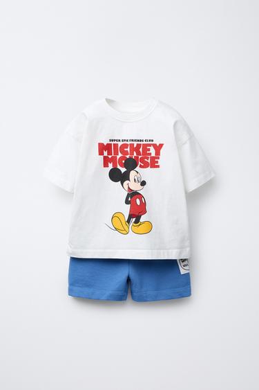 ENSEMBLE DE JOGGING T-SHIRT ET SHORT MICKEY MOUSE © - Bleu de Zara