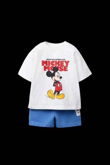 CONJUNTO JOGGING CAMISETA Y BERMUDA MICKEY MOUSE © - Azul de Zara - Imagen 0