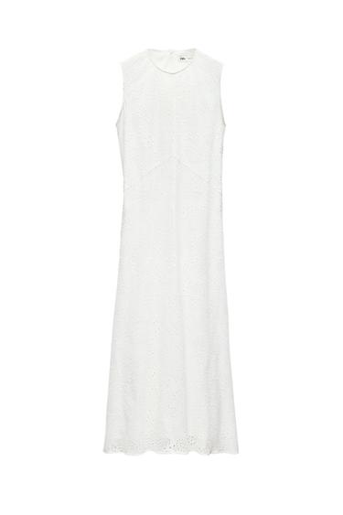 ZW COLLECTION EMBROIDERED MIDI DRESS