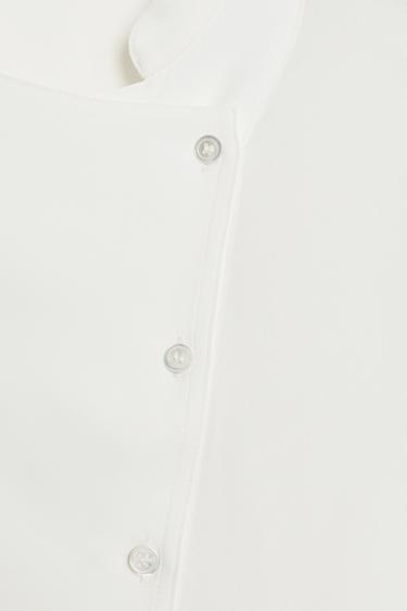 CHEMISE FLUIDE AVEC BAVETTE ZW COLLECTION - Écru de Zara - Image 7