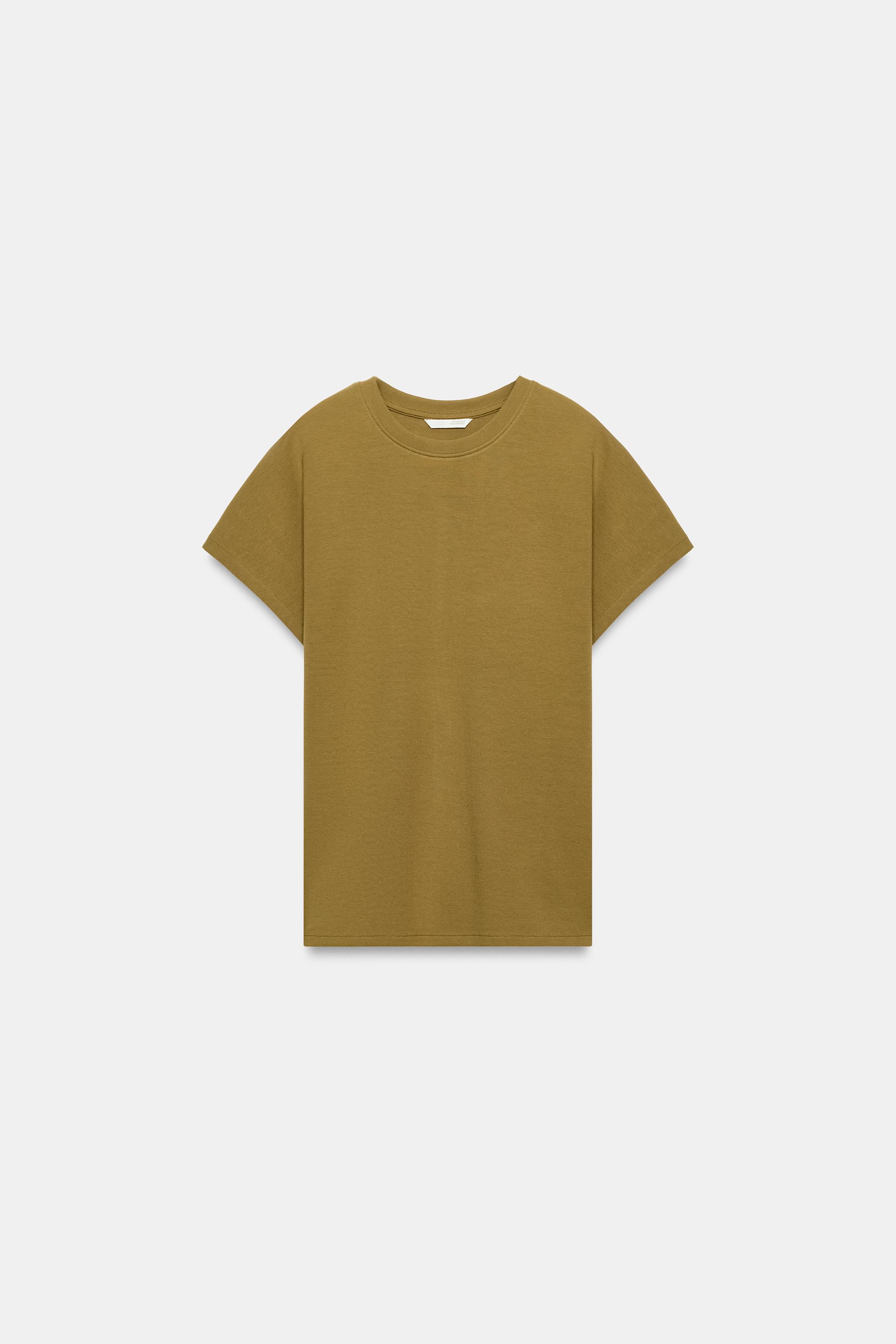 SHORT SLEEVE INTERLOCK T-SHIRT - Navy blue | ZARA United States