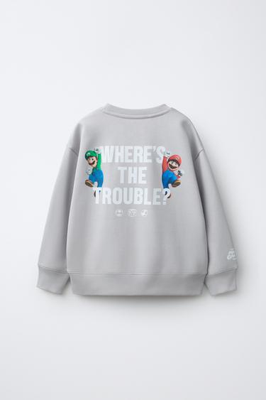 MARIO BROS ™ © NINTENDO PRINT SWEATSHIRT — Ecru 2