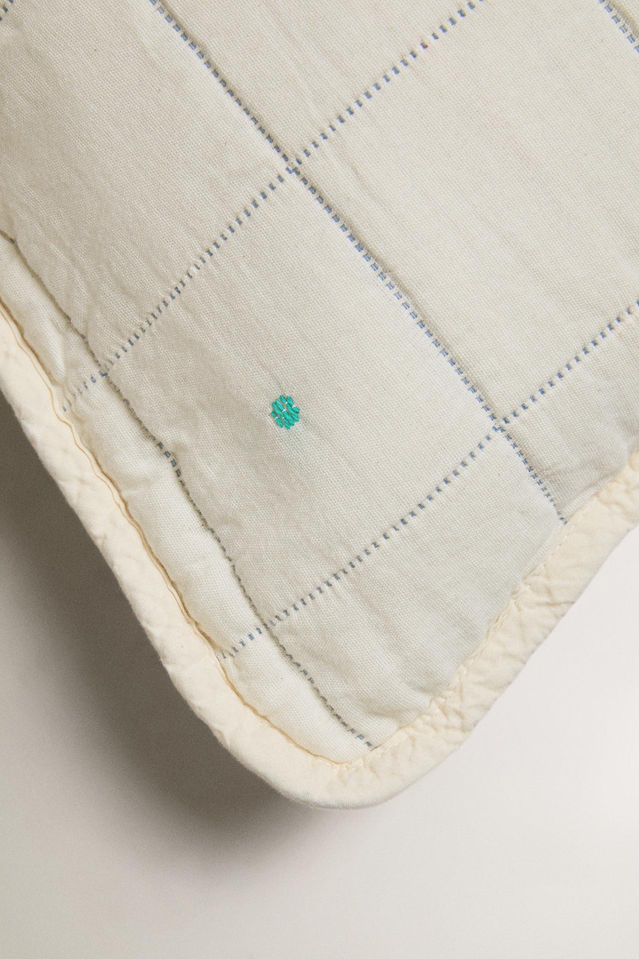 DOTTED AND CHECKED CUSHION COVER — Multicoloured