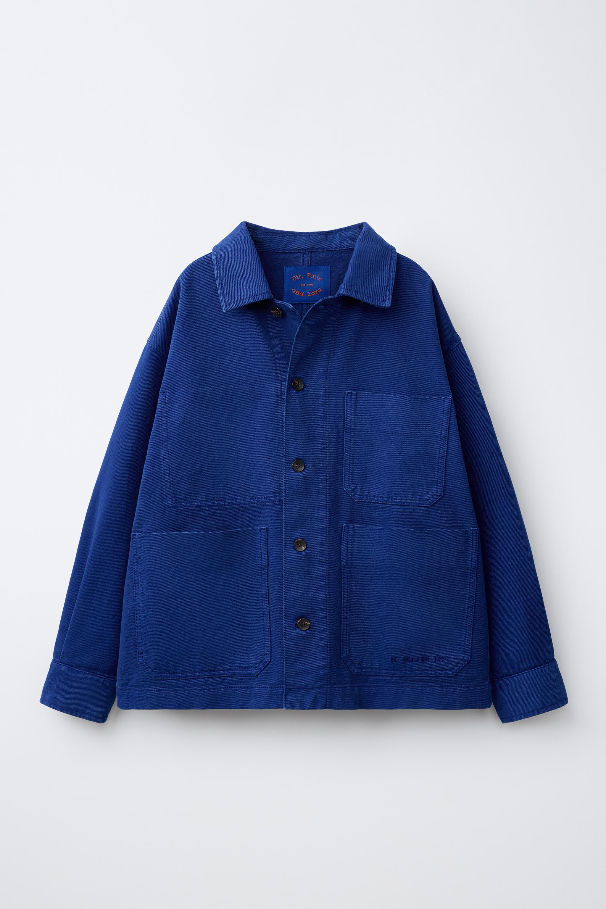 0FR. PARIS X ZARA EMBROIDERED CANVAS OVERSHIRT