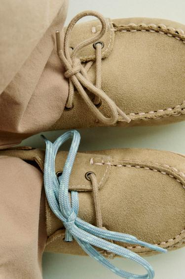 LEATHER LOAFERS - Sand Brown by Zara