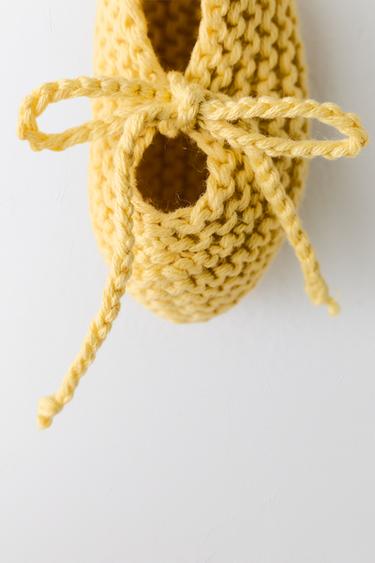 CHAUSSONS EN MAILLE DE COTON ÉDITION LIMITÉE - Jaune de Zara